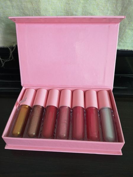 

Brand New губ Косметика High Gloss Set в 7pcs MatteShimmer Liquid Lipstick Collection Kit Long Wear Lipgloss макияж Палитры