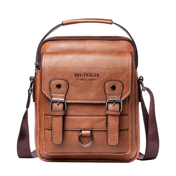 

vintage messenger bag men shoulder bags pu leather crossbody bags for men messenger bag retro zipper man handbags bolsa