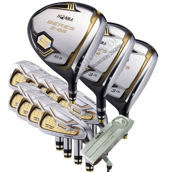 

new golf clubs honma s-06 golf full set highquality 3star golf wood irons putter clubs no bag graphite shaft r ors ing