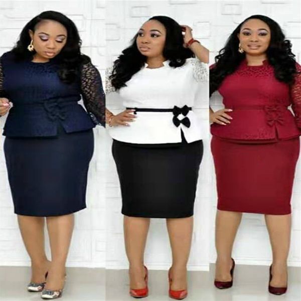

hgte office work ol dress 2019 new fashion style in summer and autumn african women print plus size dress l-5xl, Black;gray
