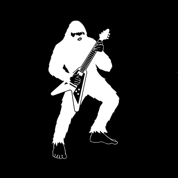 

16*8.2cm sasquatch guitar lovely humour car accessories motorcycle helmet car styling car sticker