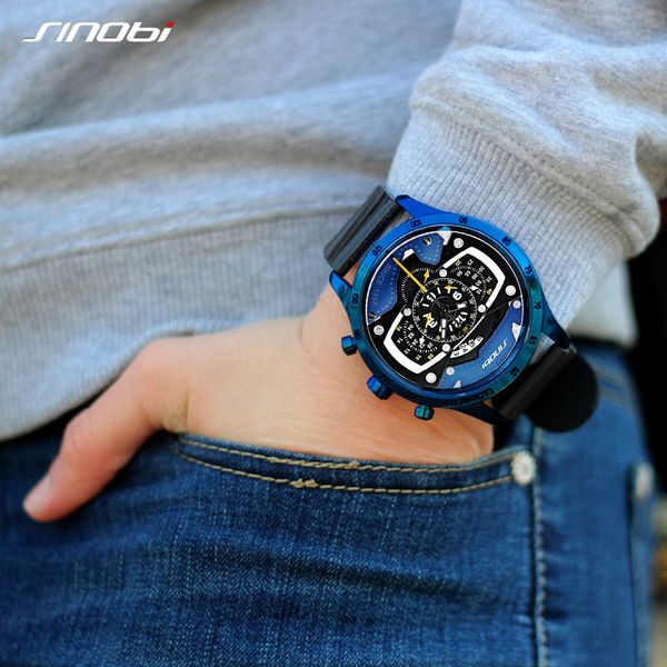 

relojes hombre sinobi car creative men watch mens fashion speed racing sport time chronograph silicone watches quartz wristwatch, Slivery;brown