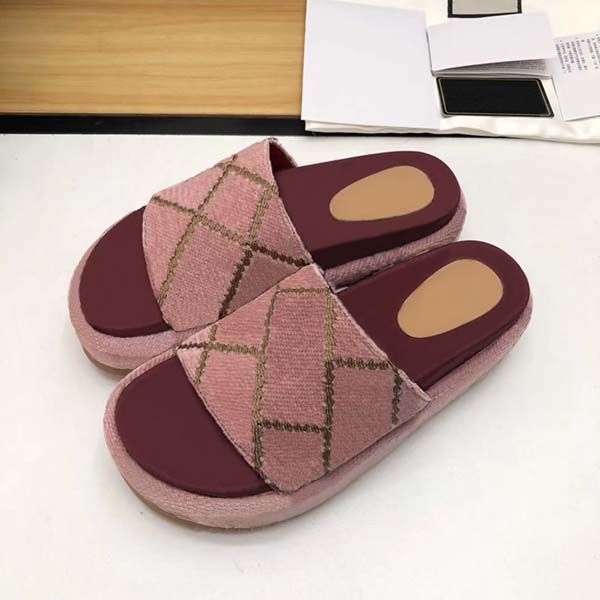 

2020women designer sandals letter summer wedge high heel platform slide slipper fashion brand luxury beach shoes flat slippers, Black