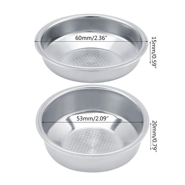 

15/20mm stainless steel coffee filter basket non pressurized mesh filter