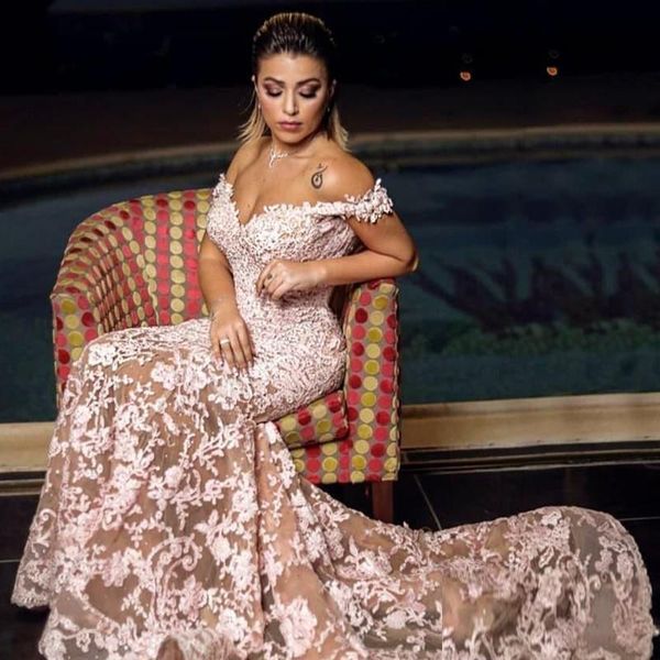 

2020 aso ebi arabic lace beaded luxurious evening dresses mermaid vintage prom dresses formal party second reception gowns dress, Black;red