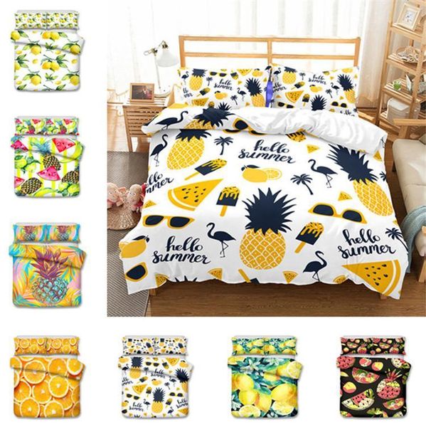 Fruit Style Bedding Set Polyester Cotton Soft Bed Linen Duvet