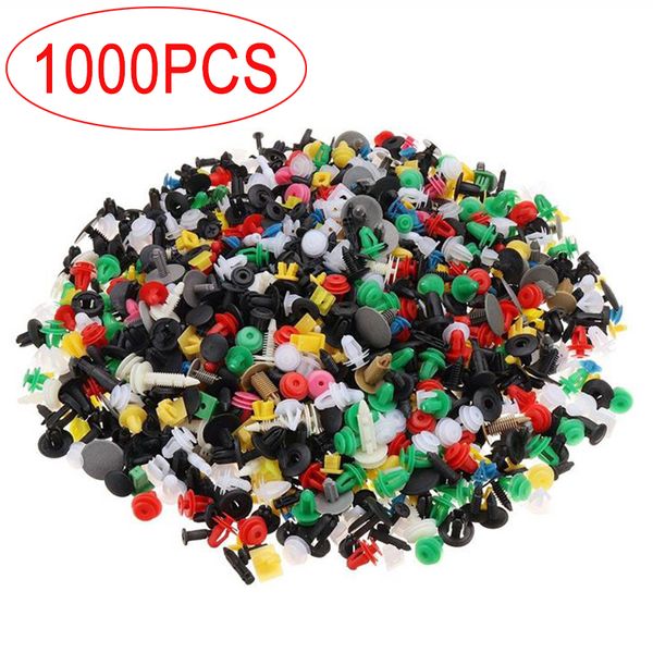 

500/1000 pcs universal fit for all car bumper fastener 6mm hole rivet retainer push bonnet auto door trim clip fasteners kit