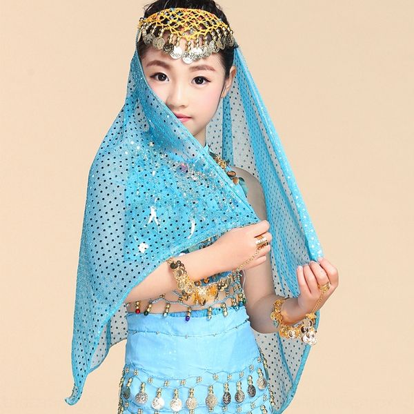 

9fyiw belly dance accessories children's gauze towel hand throw gauze indian dance performance scarf sequins scarf accessory veil veil, Red;brown