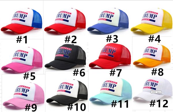 

donald trump 2020 mesh ball hats summer snapback baseball cap sun visor hat beach fishing jogging sports punkhat trunkers caps b52001, Yellow