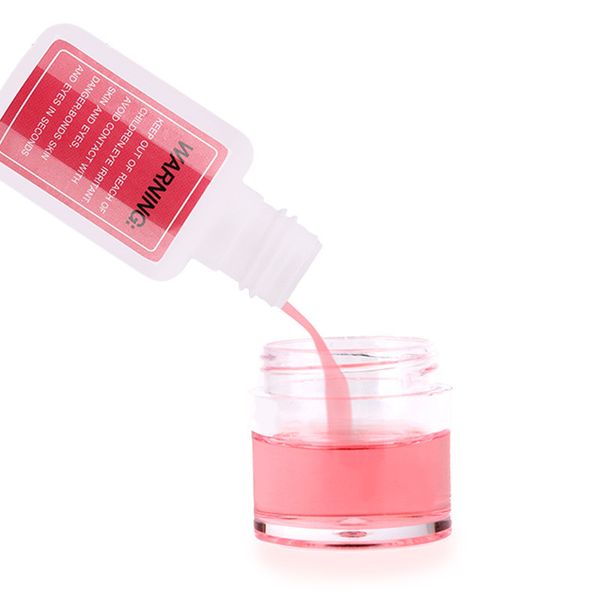 

7g nail art decoration fast dry nail glue for rhinestones decoration false tips on of polish beauty manicure paste tool, Red;pink