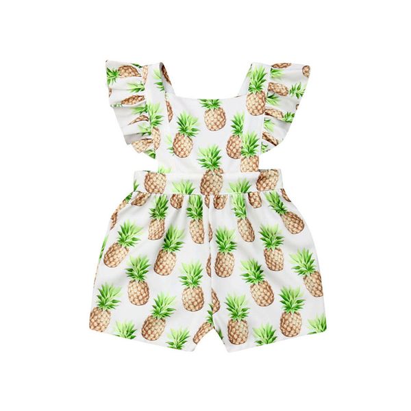 

0-4T Little Girl Sleeveless Romper Baby Girls Laced up Jumpsuit Toddler Playsuit Summer One-Piece Outfit Clothes