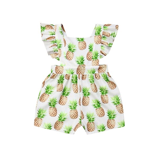 

0-4t little girl sleeveless romper baby girls laced up jumpsuit toddler playsuit summer one-piece outfit clothes, Blue