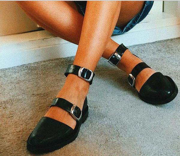 

foreign trade 2019 summer new foreign trade style baotou flat bottom color blocking sandals for women 4043 sandals, Black