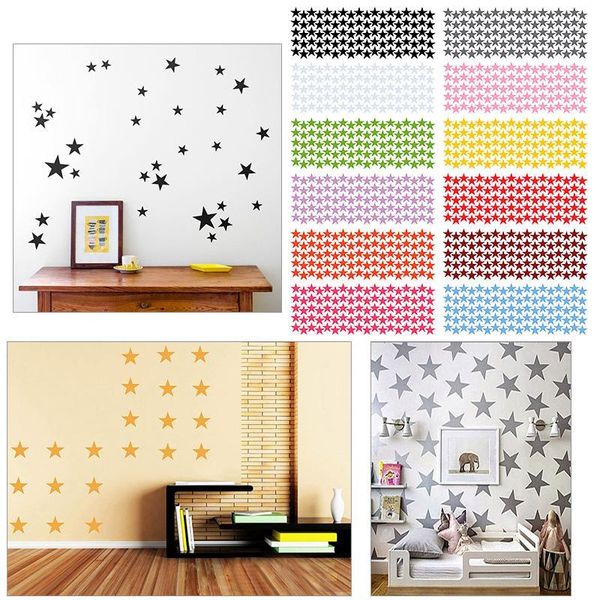 

звезды наклейки на стены детская комната наклейка diy wall art home decor мода 12 цветов стикер стены