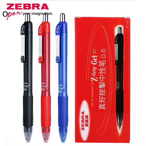 

1pcs zebra z grip series pressing pen c-jj3-cn 0.5mm gel pen metal grip comfort smooth and smooth student examination