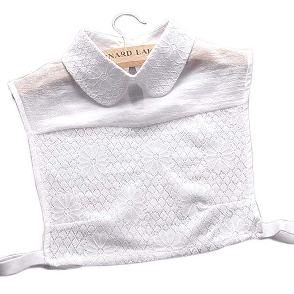

clothes accessories composite lace cotton shirt collar female white & black blouse detachable collars accessories, Silver