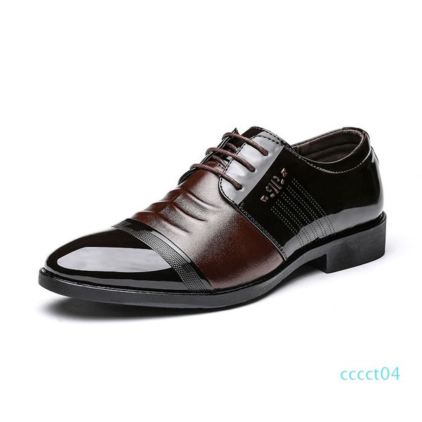 

men office brown dress men formal leather coiffeur elegant shoes men classic erkek ayakkabi klasik sapato social masculin ct04, Black