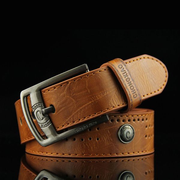 

2019 new fashion mens hip hop style antique pin buckle belt pu casual tactical belt fashion black white colors, Black;brown