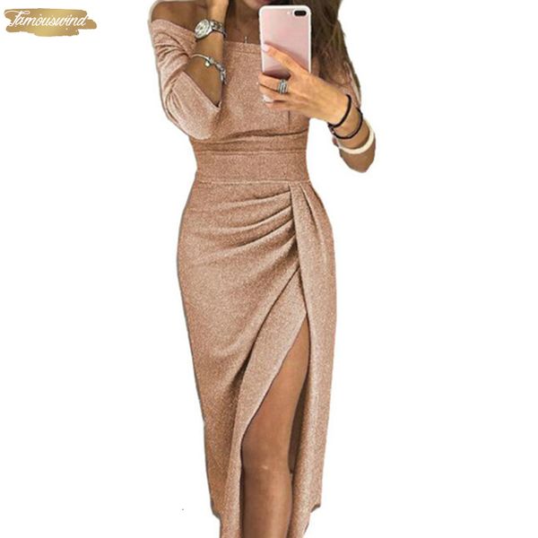 

women autumn party dress split slash neck dress elegant package hip club robe solid femme dress designer clothes, Black;gray