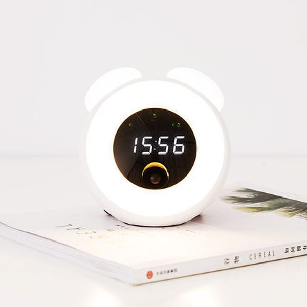 

time light double ear mushroom light children intelligent timing sleep led induction mushroom alarm clock 019