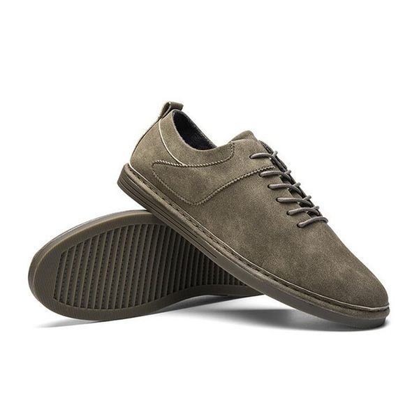 

man casual shoes classic fashion male lace up flats comfortable men's flat heel soft bottom oxford shoes, Black