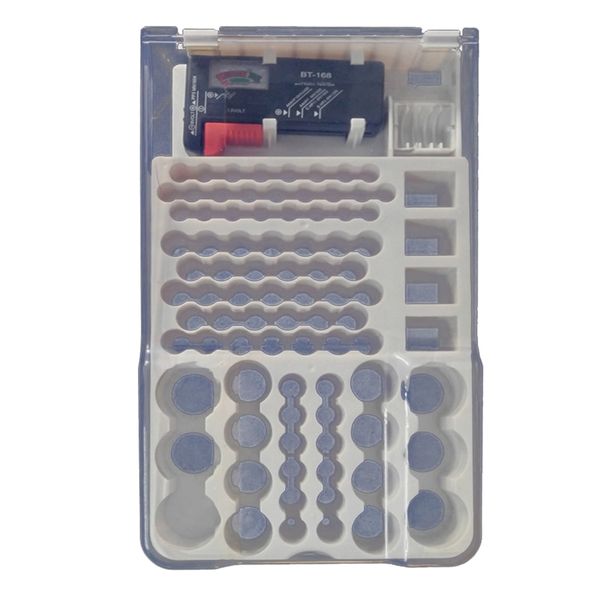 

93pcs battery organizer storage case with removable tester various sizes