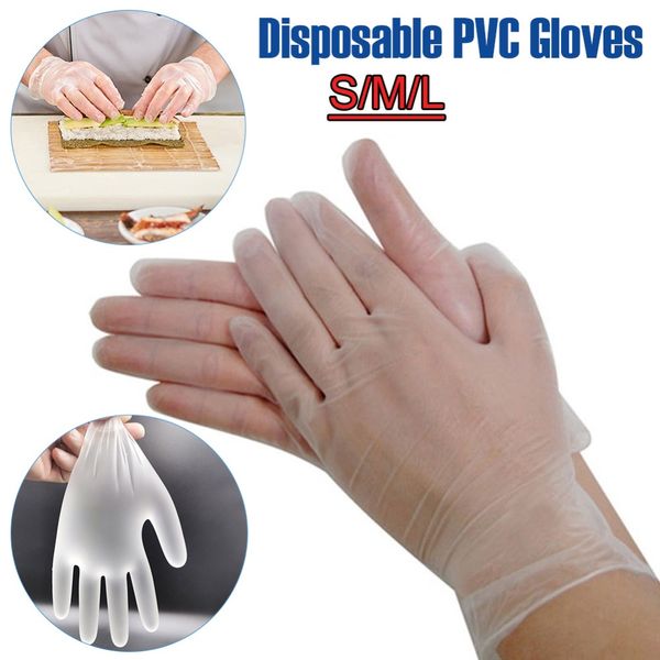 

500PCS Food Grade Disposable PVC Gloves Anti-static Plastic Gloves For Food Cleaning Cooking Restaurant Kitchen Accessories