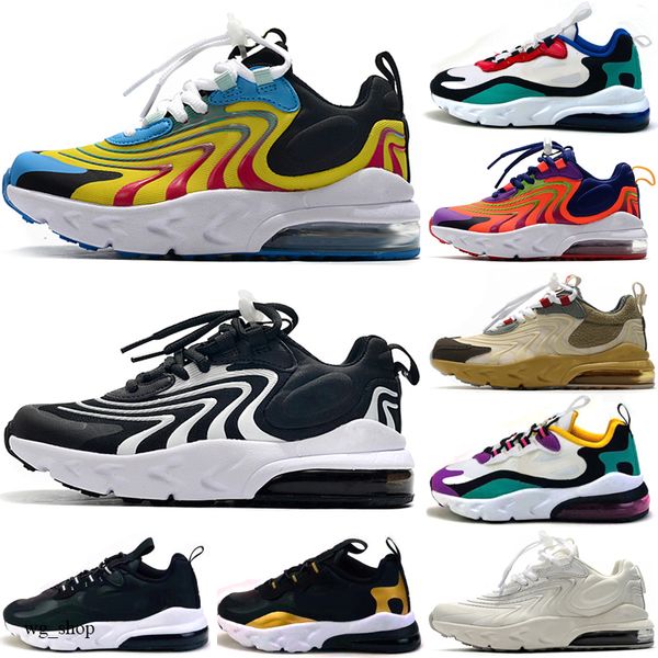 

2020 react kids running shoes half palm aircushioned training shoes react boys girls elastic band casual sneakers, Black
