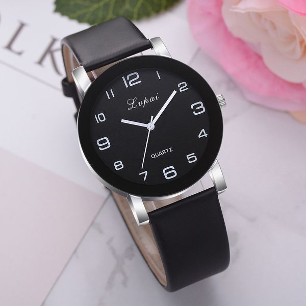 

women casual quartz watch leather band watch analog wrist fashion zegarki damskie 2019 new women watches #b, Slivery;brown