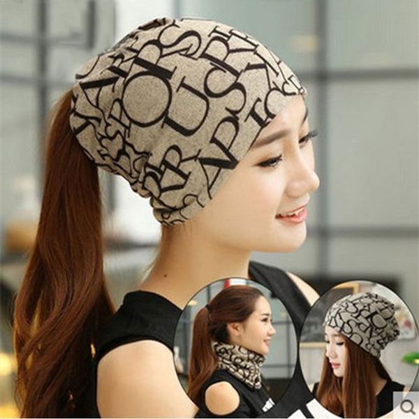 

new arrival 2 use cap knitted scarf & winter hats for women letter beanies women warm skullies girls gorros women beanies, Blue;gray