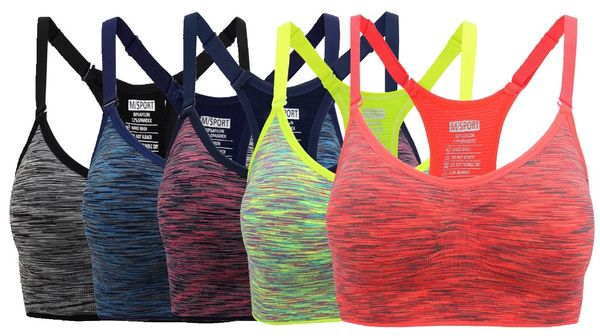 

women's seamless comfortable sports bra fitness workout yoga bras, White;black
