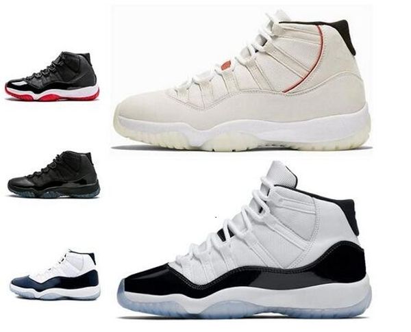 

11s men basketball shoes concord number 45 23 platinum tint prom night bred 11 menstrainers womens sports sneaker shoes size 5.5-13