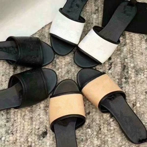 

2020 summer slipper women leather sheepskin flat sandals casual woman, Black