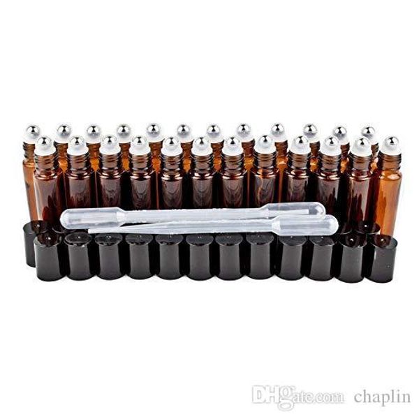 

essential oils roller bottles 10ml(1 3oz) roll on glass bottles with stainless steel roller balls useful for aromathera w transfer pipettes