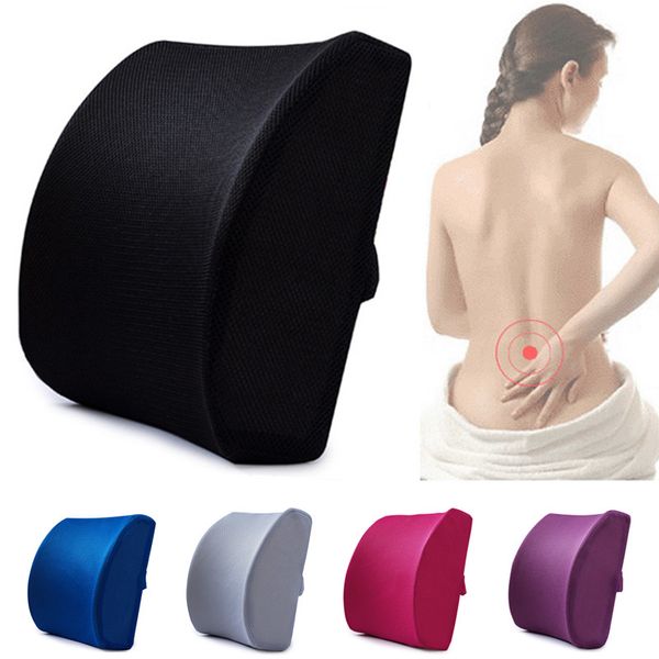

car memory foam breathable car seat gap filler lumbar cushion back waist support travel pillow seat home pillows xnc