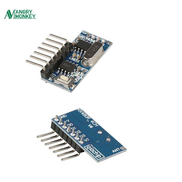 

4 channel output with learning key 433mhz wireless receiver learning code 1527 decoding module