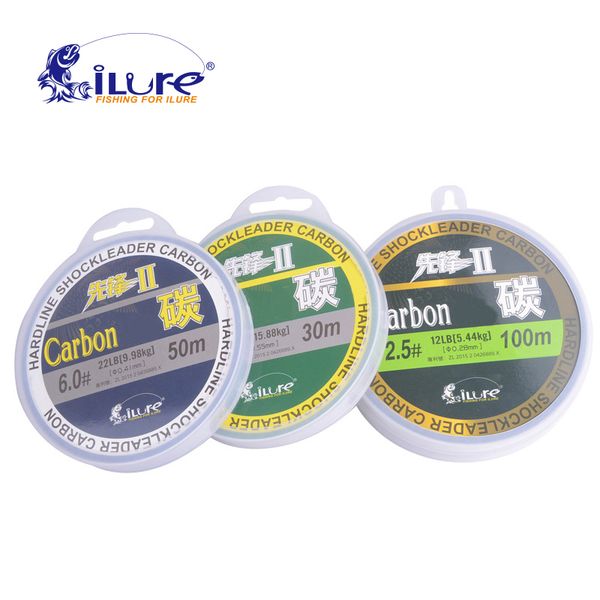 

ilure leada 100% carbon fiber fluor fishing lines carbon fiber 30mt 50mt 100mt spool super strong guide 60lb 80lb ing