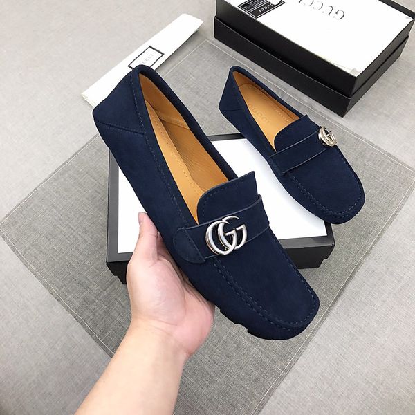 

men brogue moccasins dress shoes formal business oxfords shoes for men italian brand men leather flats driving shoes, Black