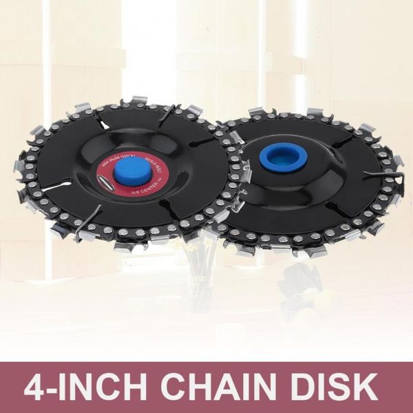 

durable angle grinder chain 4 /5inch 22 tooth tray disc cutter wood grooved saw blade woodworking chain grinder disc tool