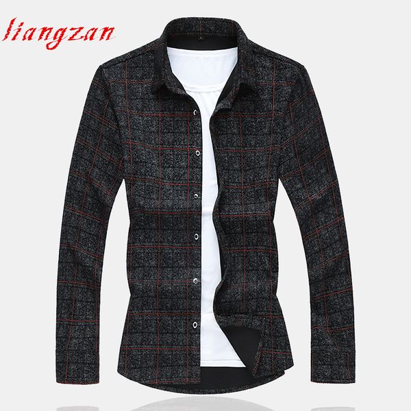 

men long sleeve plaid shirts autumn red loose clothes sl-a70, White;black