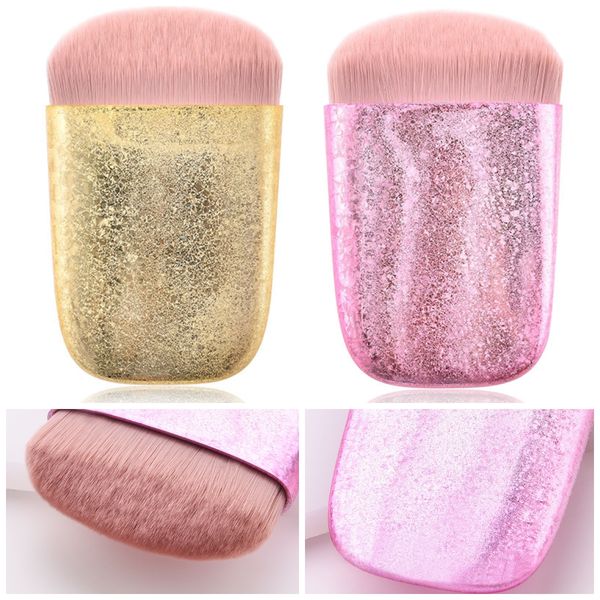 

flat head brush 1pc matte gold pink makeup brushes 2 colors mixed color beauty make up tool ing