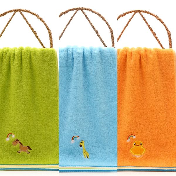 

children's jacquard cartoon children's towel jacquard soft cotton kindergarten baby face wash skin-friendly breathable towel