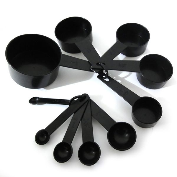 

10pcs/5pcs black measuring cups baking cooking tools for coffee tea measuring scoop mini scales spoons kitchen gadgets