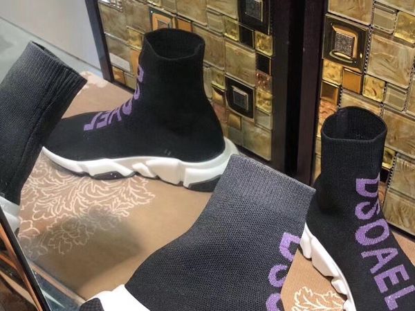 

wholesale original black design sock boot,brand casual shoes,brand trainers,sneakers both for men and women,made by original lamb skin