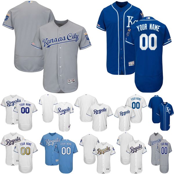 

Kansas City Custom Royals Alex Gordon Jersey Salvador Perez Whit 8 Merrifield Hunter Dozier Jorge Soler Men's Baseball Jerseys