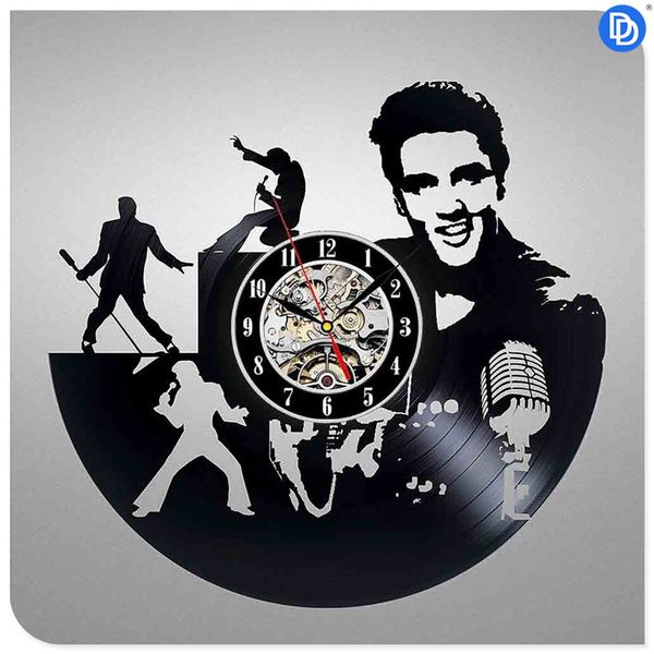 Modern Elvis Vinyl Record Diy Design 3d Art Mirror Wall Clock Diy Design 3d Art Mirror Wall Clock