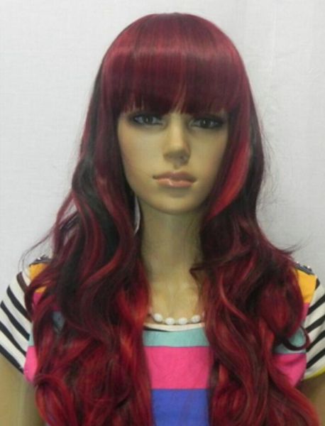 Wig Long Curly Hair Wigs New Dark Red Mix Women S Wig Man Wig No Glue Lace Wigs From Wig58587 30 14 Dhgate Com