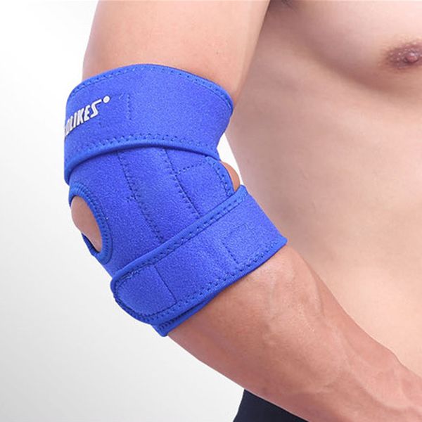 

brace elbow support sport wrap guard outdoor sports elastic compression durable, Black;gray