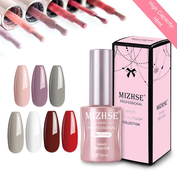 

mizhse pure color nail gel nail polish semi permanent uv enamel hybrid nails art soak off uv base coat gel varnish lacquer