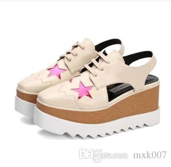 

stella mccartney sandals shoes nude soft genuine leather women platform elyse nina mn06, Black